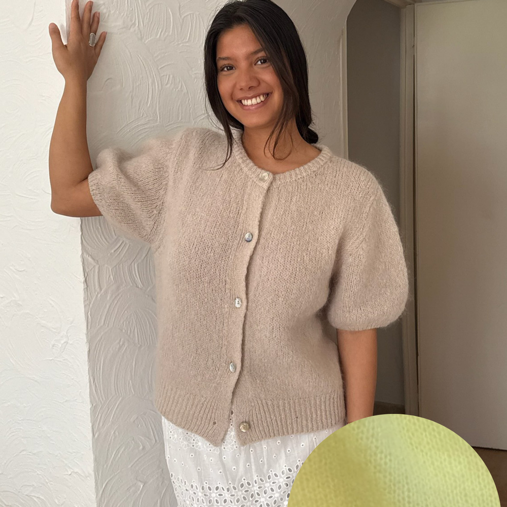 Ida Short Sleeve Cardigan PREORDER Yellow