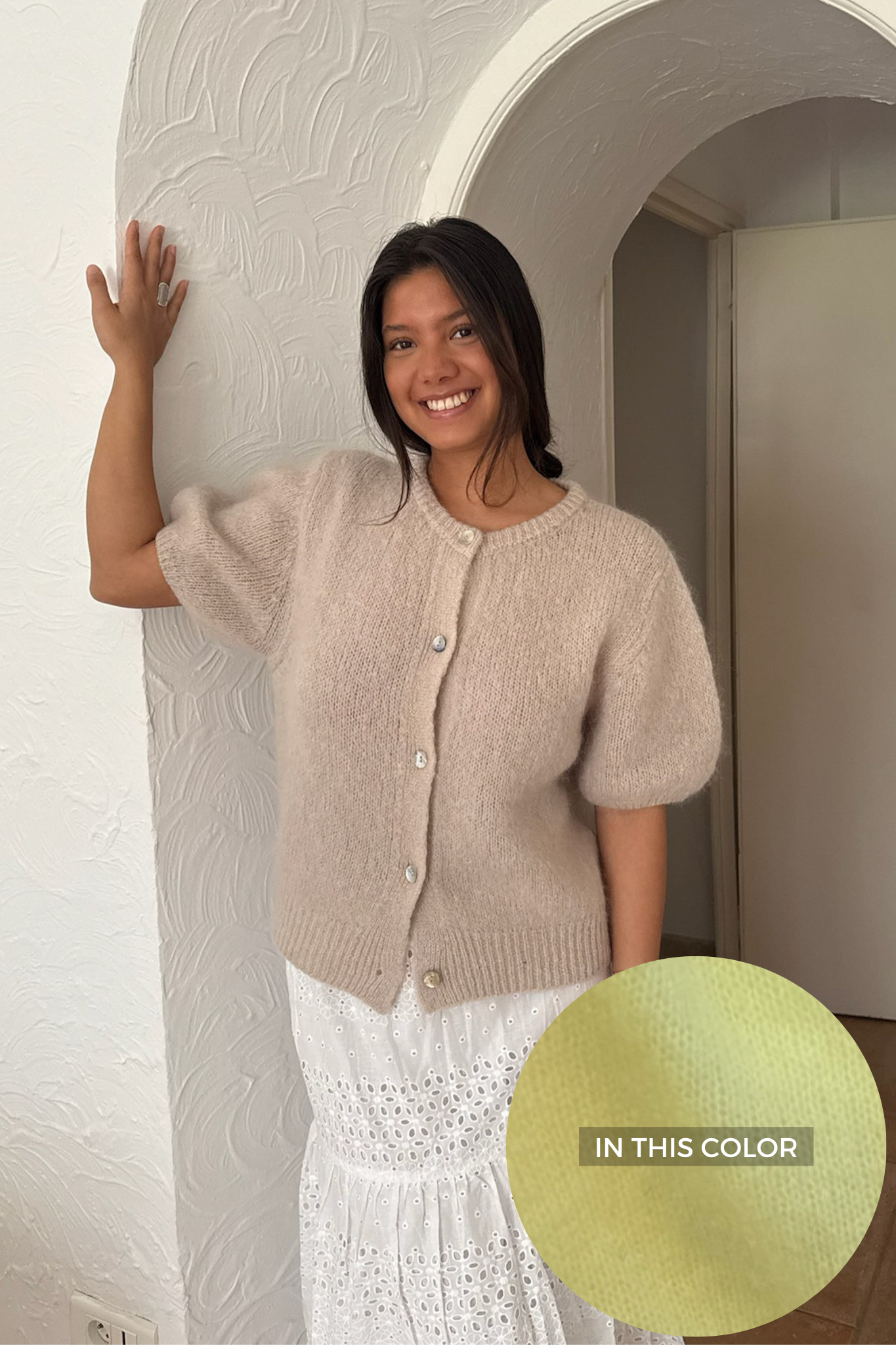 Ida Short Sleeve Cardigan PREORDER Yellow