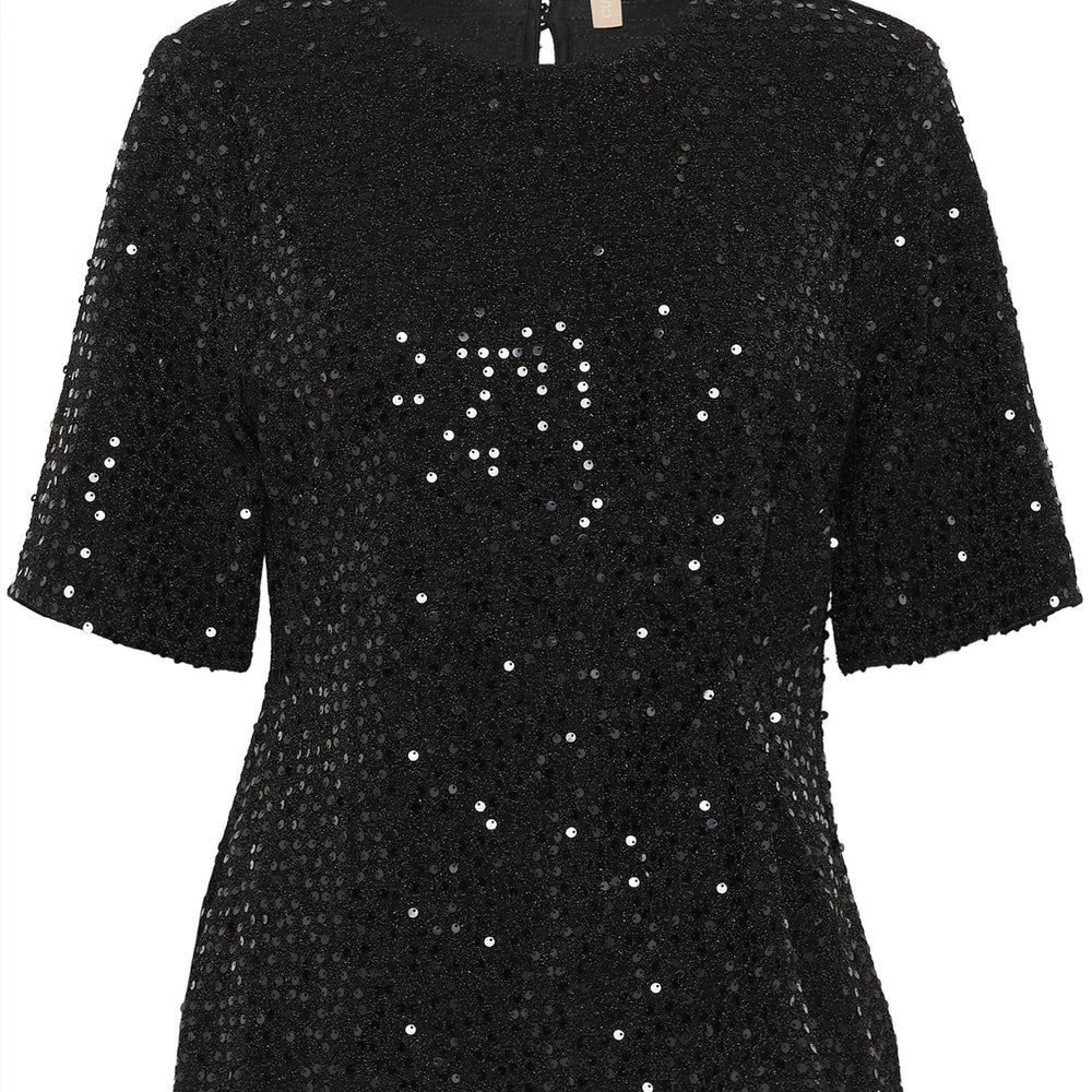 Tamera Sequin Blouse Black