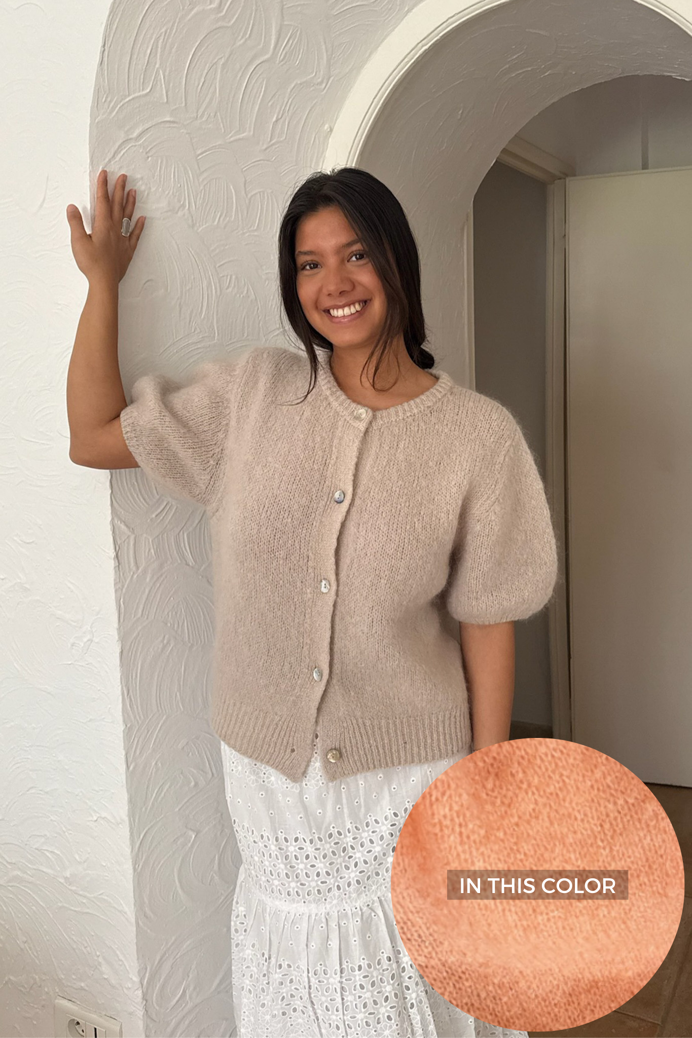 Ida Short Sleeve Cardigan PREORDER Oransje