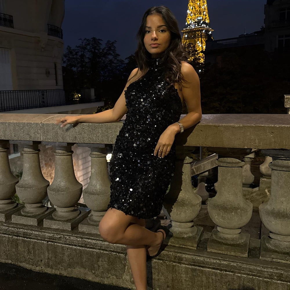 
                      
                        Emily Mini Dress Sequin PREORDER Black
                      
                    