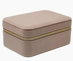 Velvet Jewellery Box Taupe