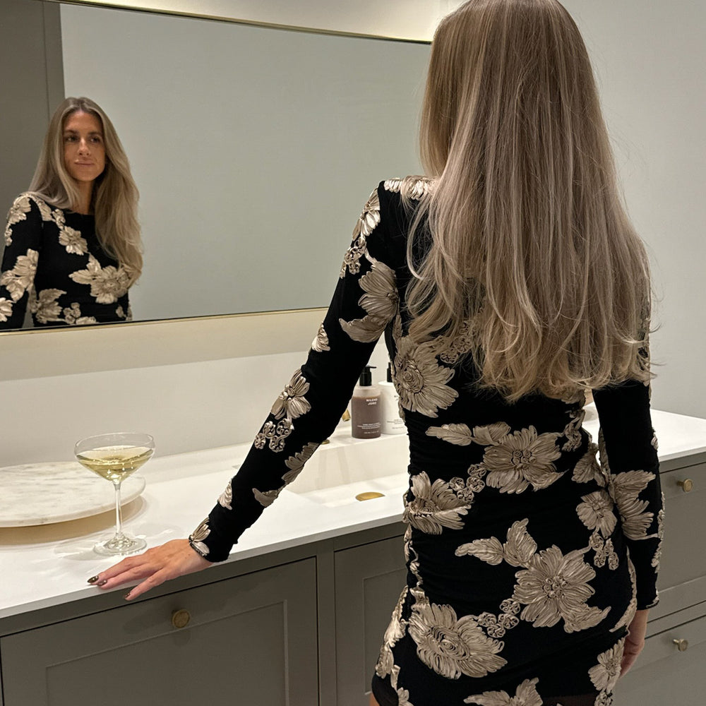 
                      
                        Maja Mesh Dress Black Beige Flower
                      
                    