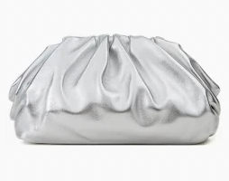 Leather Small Pouch Silver