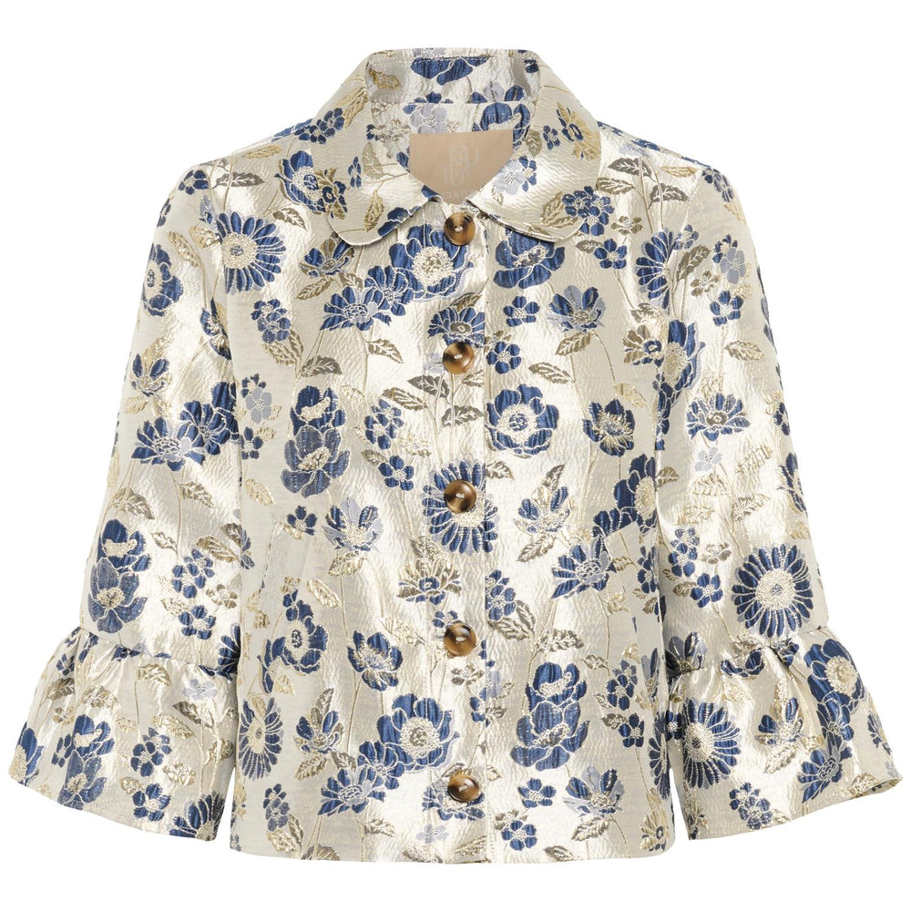 Brooke Jacket Dark Blue/Silver Flower