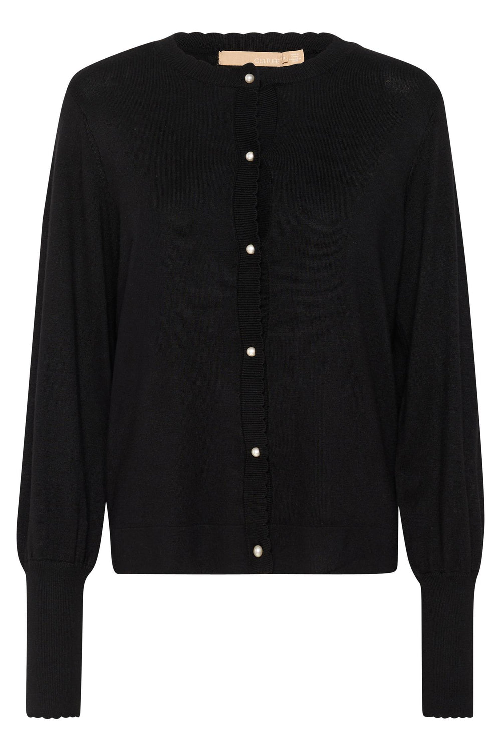 Annemarie Scallop Cardigan Black