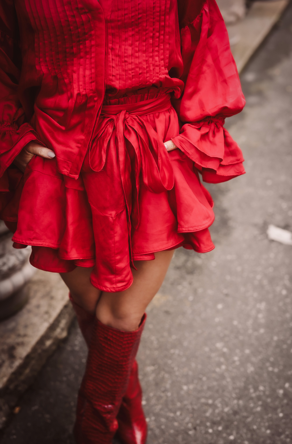 Coco Party Skirt Shorts Red